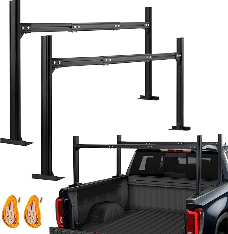 Universal Adjustable Heavy Duty Truck Ladder Rack 800 LB Fits 62-80 In
