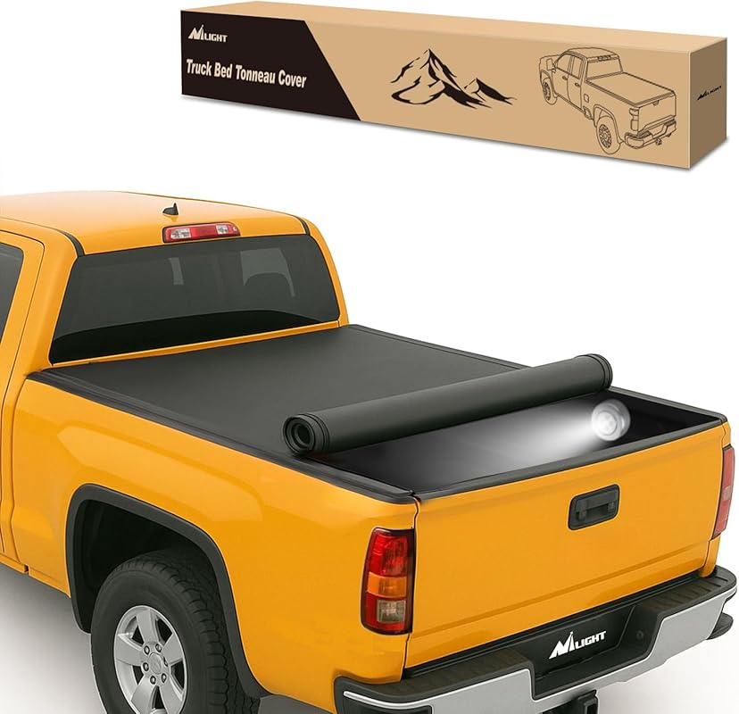 Nilight Soft Roll-Up Tonneau Cover Fits 2004-2006 Chevy Silverado GMC 