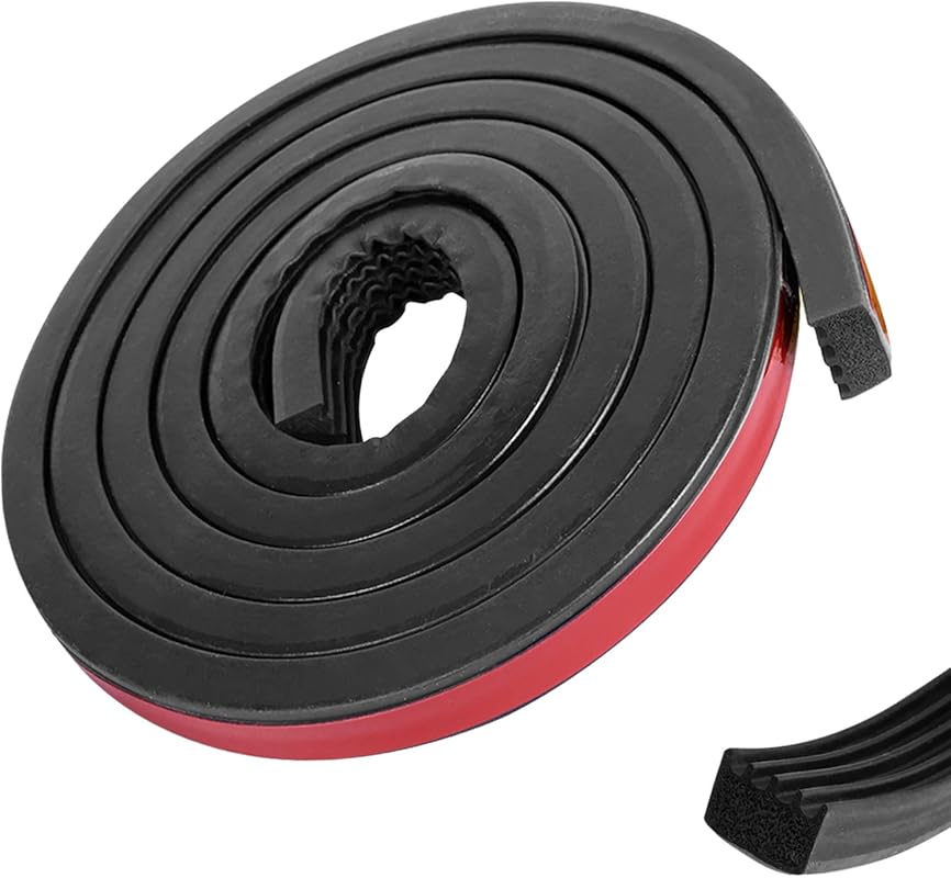 Black 326A0004 Ribbed Bulkhead Seal Strip 3/5