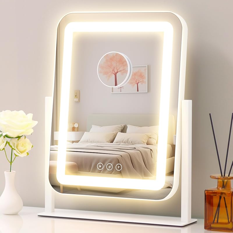13.1x16.7 Inch LED Lighted Vanity Makeup Mirror Smart Touch Dimmable 3