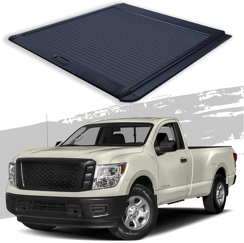 Lockable Retractable Tonneau Cover System for Nissan Titan 2016-2024 5