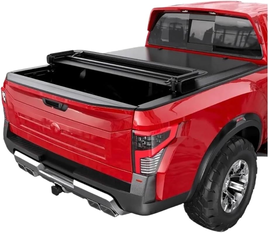 Durable Quad-Fold Soft Tonneau Cover for Nissan Titan 2004-2015 5.5ft 