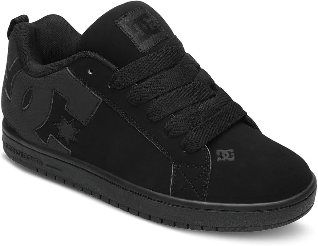 DC Men's Court Graffik Casual Low Top Skate Sneaker with Stretchy Coll