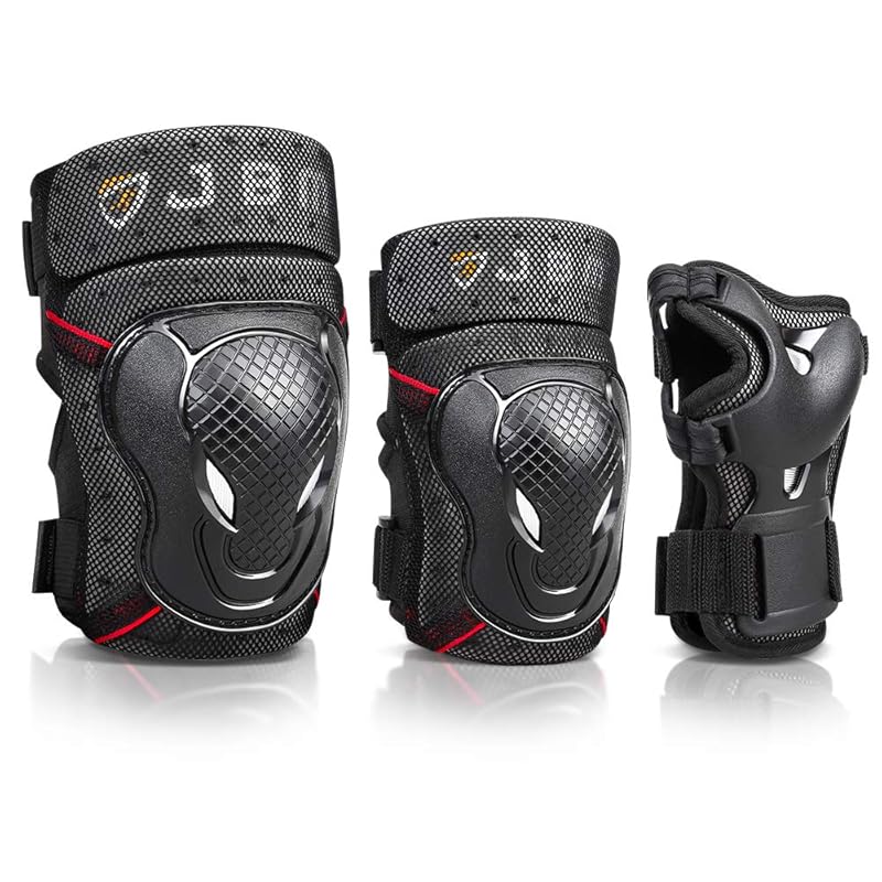 JBM Youth & Adult Bike Knee/Elbow/Wrist Pads Cycling & Multi-Sports Pr