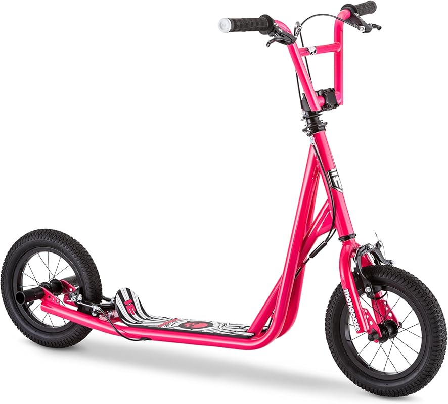 Mongoose Expo Kick Scooter with BMX Handlebar, Air Tires & Rear Pegs
