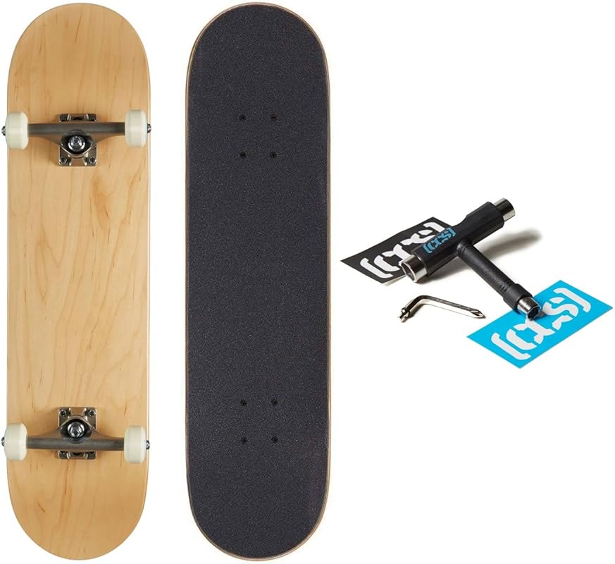 [CCS] Blank Skateboard Complete - Natural Maple Wood, Professional Gra