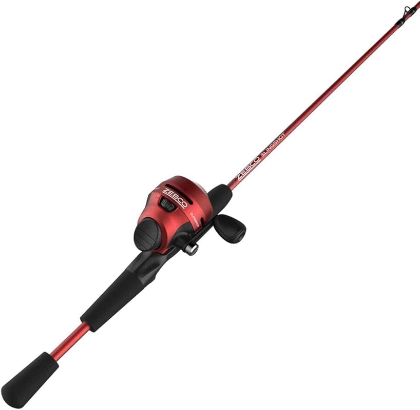 Zebco Slingshot Spincast Reel & Right-Hand Retrieve 2-Piece Fishing Ro