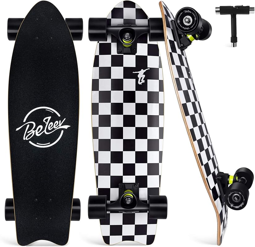 BELEEV Beginner Cruiser Skateboard 27x8