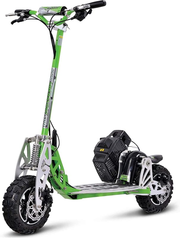 MotoTec 70x Gas Scooter Green 2-Speed Motorized