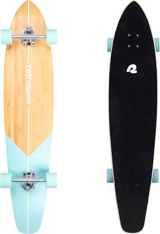 44in Bamboo & Maple Adult Longboard Cruiser with ABEC-7 Bearings & 70m