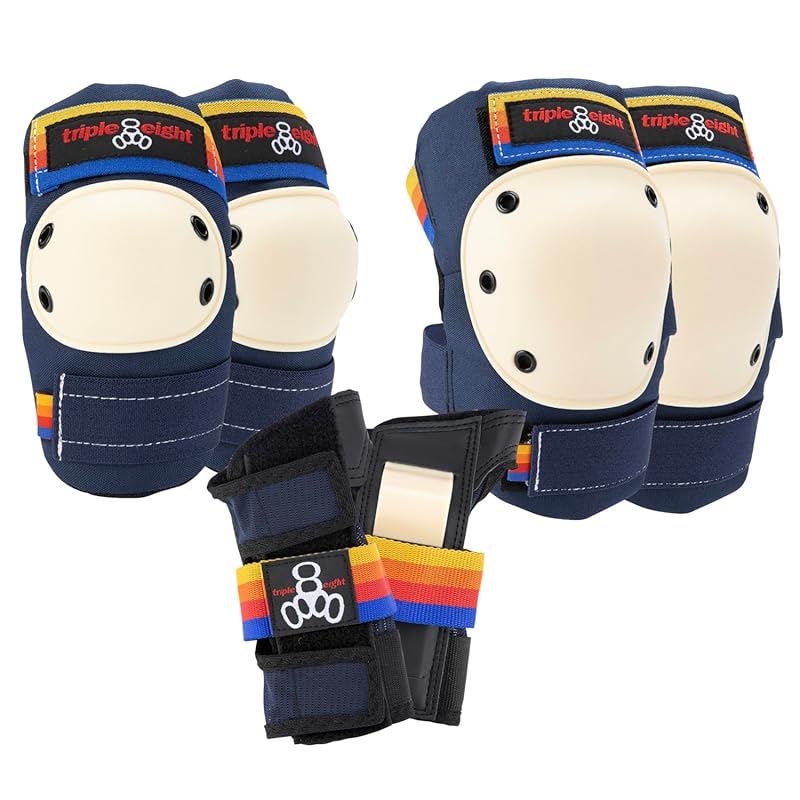 Triple Eight Saver Series 3-Pack Skateboarding & Biking Knee, Elbow &