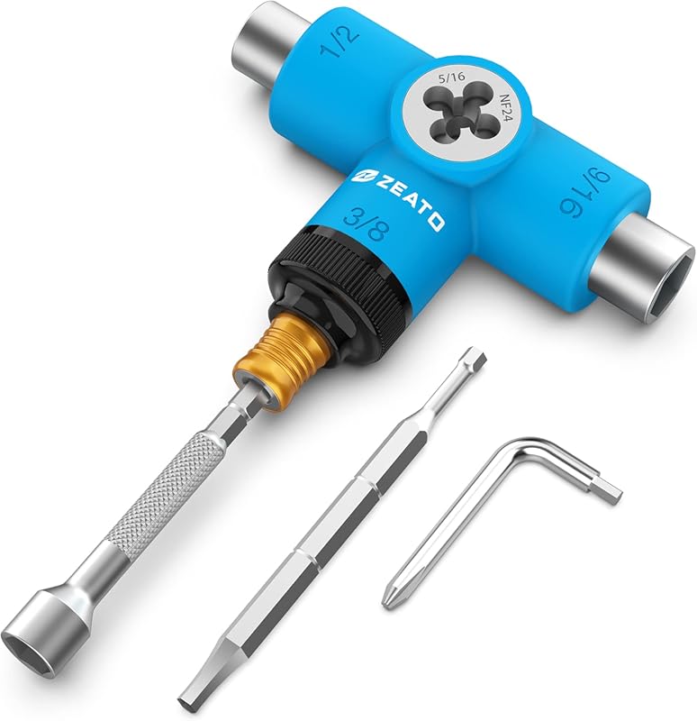 All-in-One Multi-Function Skate Tool with T-Type Allen Key & Phillips