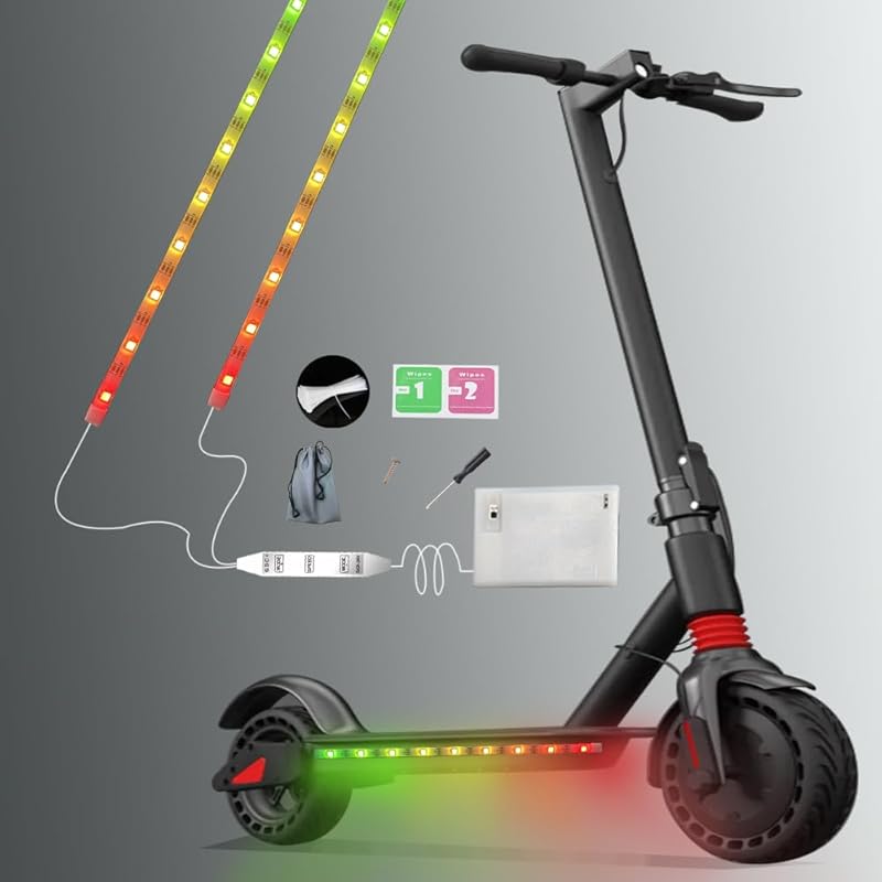 Colorful Waterproof LED Lights for Bicycles, Scooters & Skateboards