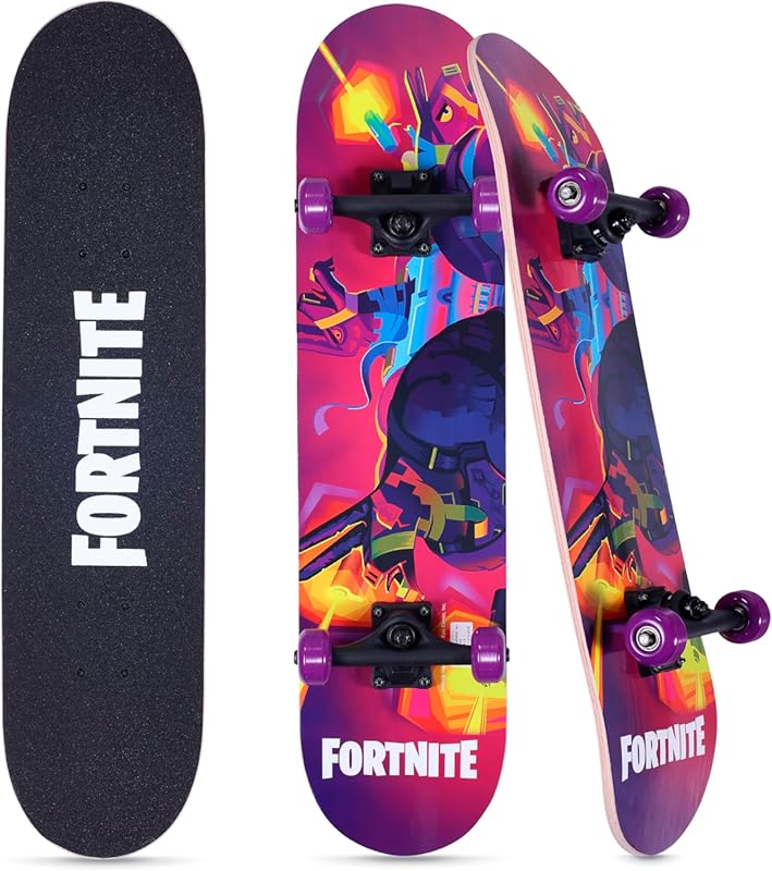 Voyager Cruiser Skateboard for Kids/Teens, ABEC 5 Bearings, Printed Gr
