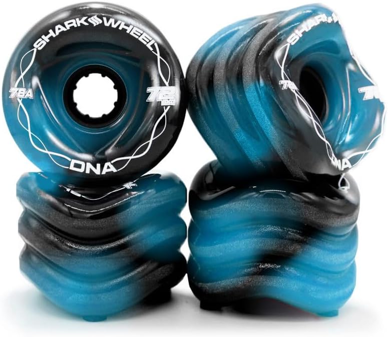 Shark Wheel 72mm Longboard Cruising Wheels with DNA Formula, Set of 4