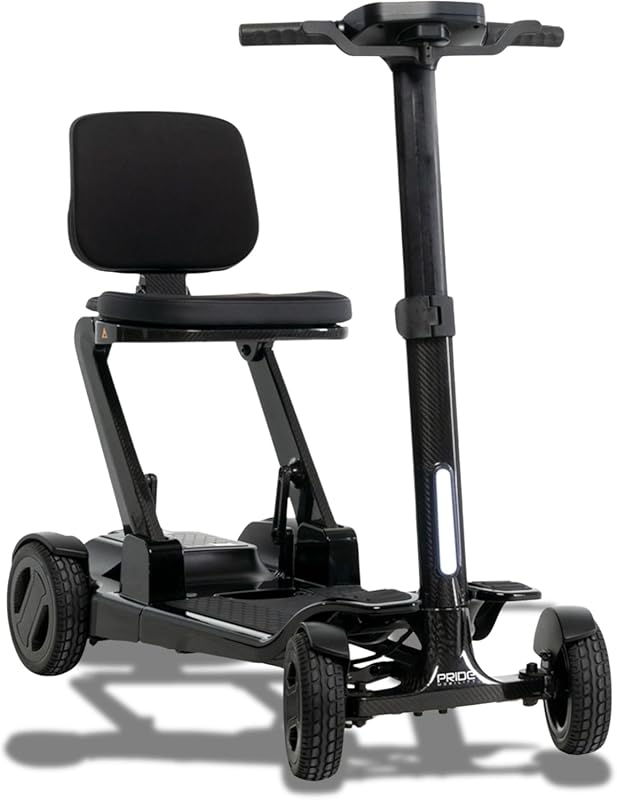 Lightweight Carbon Folding Mobility Scooter – 300lb Capacity, 3.7mph,