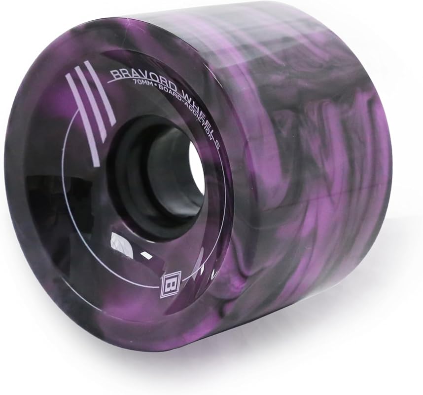 70mm 78A Mixed-Color Cruiser/Longboard Wheels Pack of 4 (Mix-Purple)