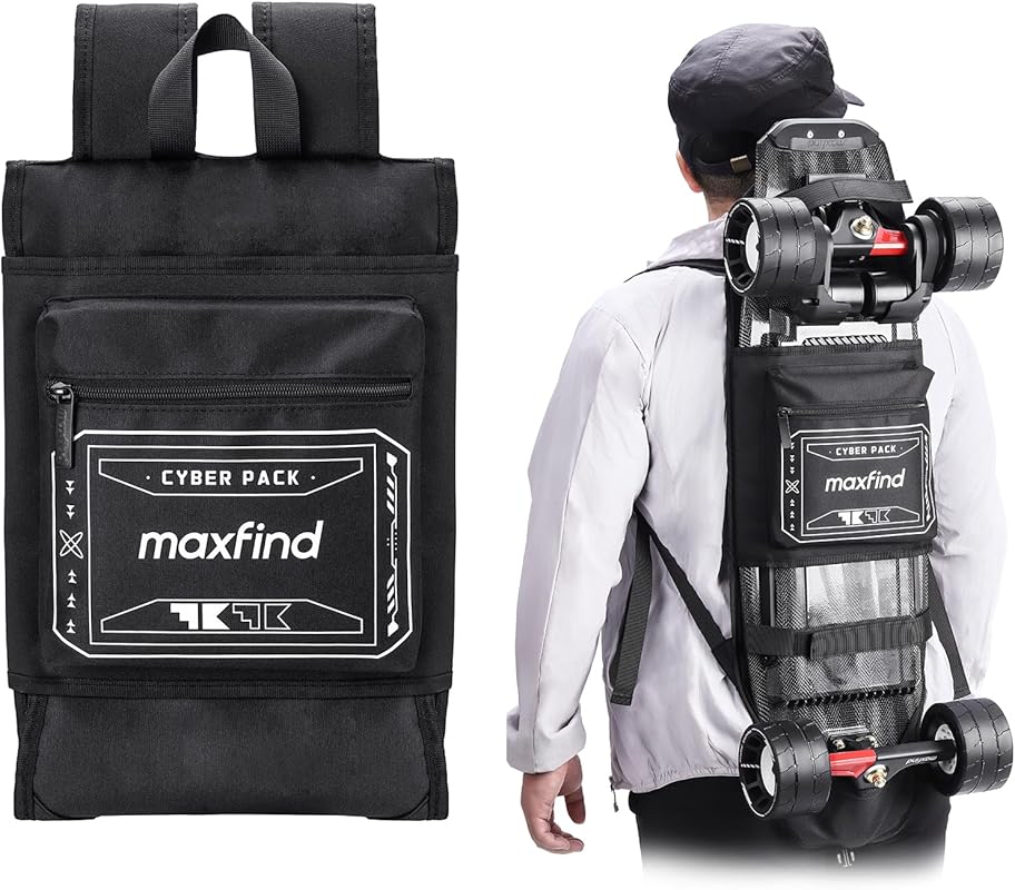 maxfind Professional Skateboard Backpack - Waterproof Durable Bag for