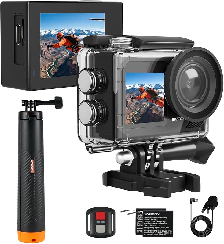 SVBONY SVGo2 4K30FPS Underwater Camera with Dual Touch-Screen, EIS 2.0
