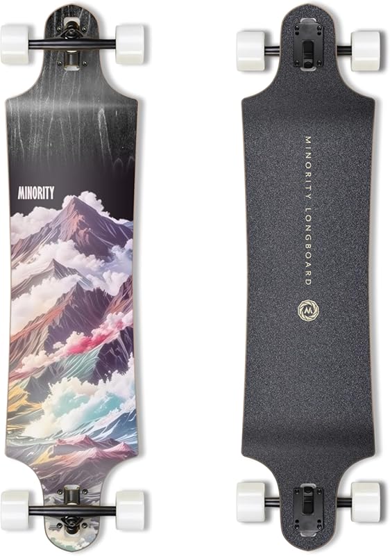 MINORITY Downhill 40-inch Drop Trough Maple Longboard for Smooth Cruis