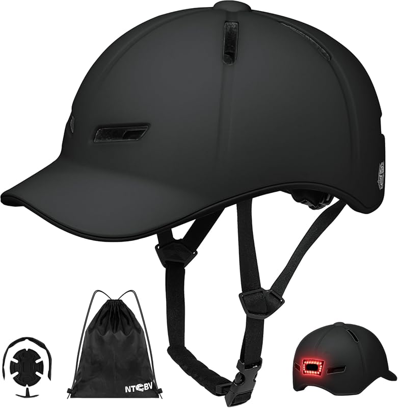 CPSC Certified USB Rechargeable Rear Light Adult Bicycle Helmet with R