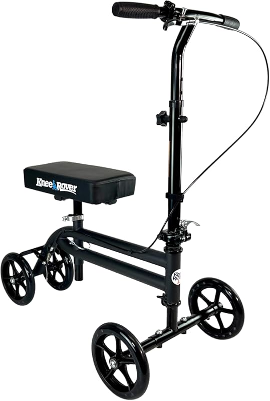 Foldable Steerable Knee Scooter for Adults with Foot Injury Support – 