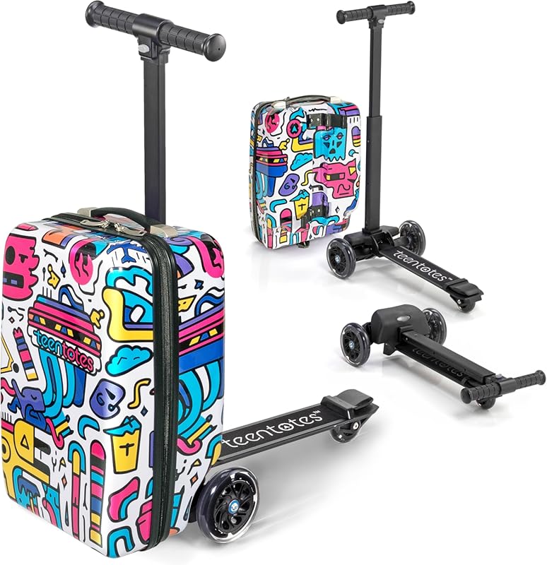 Detachable 4-in-1 Kids Scooter Luggage – Ride-On Carry-On with Adjusta