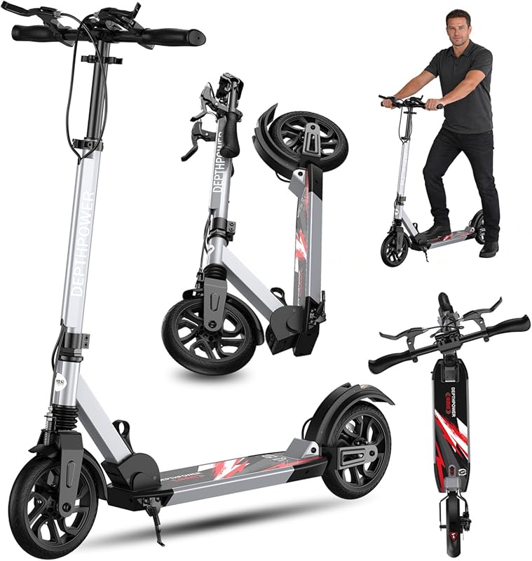 Heavy-Duty 8-Inch Foldable Kick Scooter for Teens & Adults with Adjust