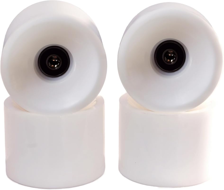 [70x51mm 80A Hardness PU Skateboard Wheels with Bearings - Set of 4 fo