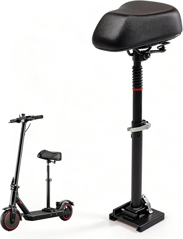 Adjustable Waterproof Electric Scooter Seat with Shock-Absorbing Riser