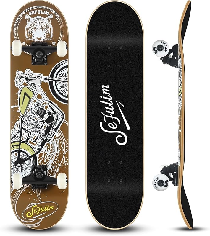 31-Inch Complete Maple Trick Skateboard