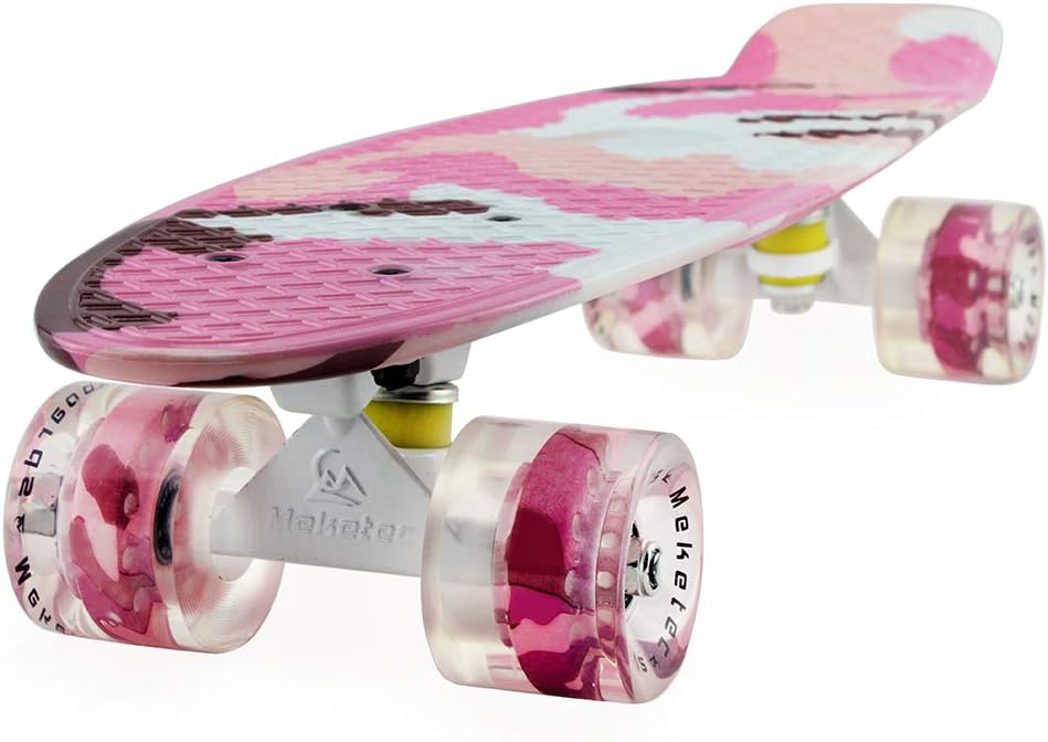 22-Inch Mini Cruiser Retro Skateboard Perfect for Kids Boys and Youth