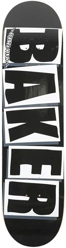 Baker Skateboard Deck featuring Classic Black and White Logo, 8.25 Inc