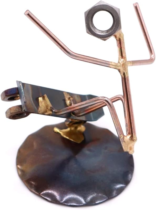 Handmade Metal Skateboarder Figurine Desk Accessory, Unique Profession