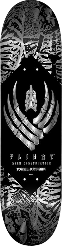 Powell Peralta Skeleton Foil Flight Skateboard Deck, Durable Lightweig