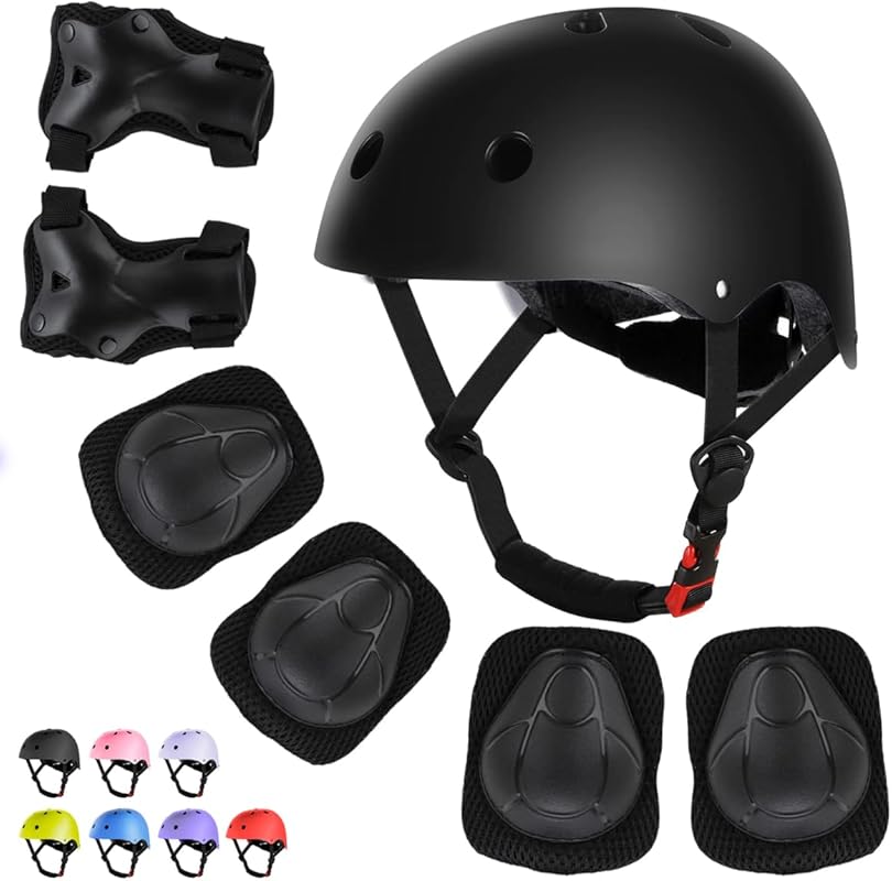 WayEee Kids Bike Helmet and Protective Gear Set with Knee Pads, Elbow