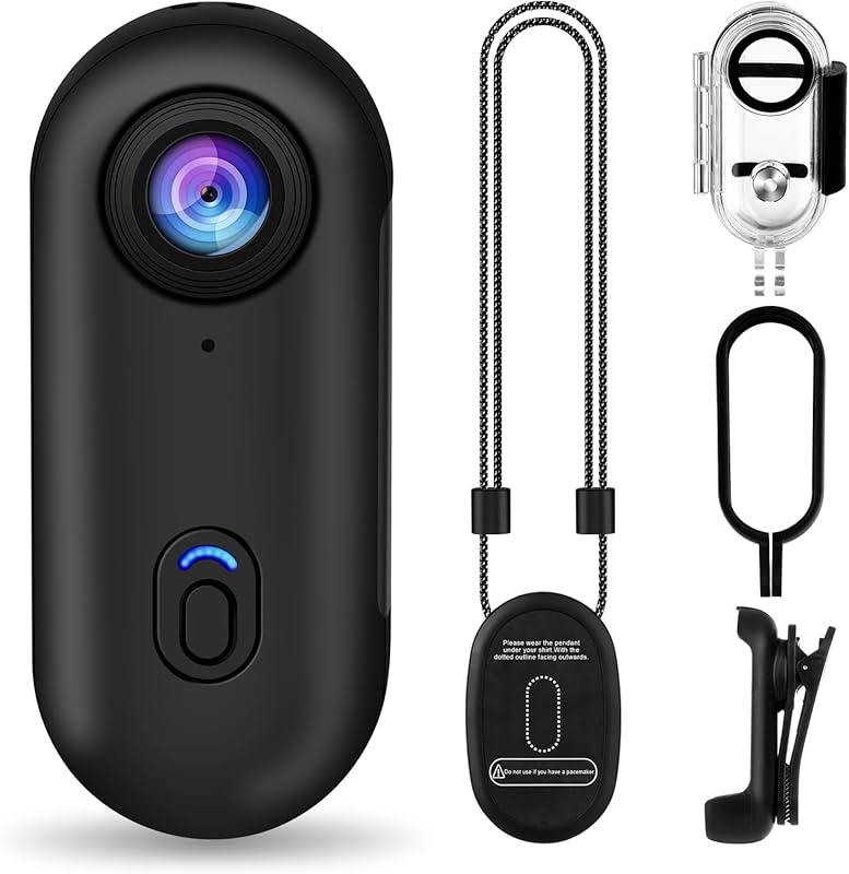 i3 4K Thumb Action Camera with 32GB Card, Small Portable POV Helmet Ca